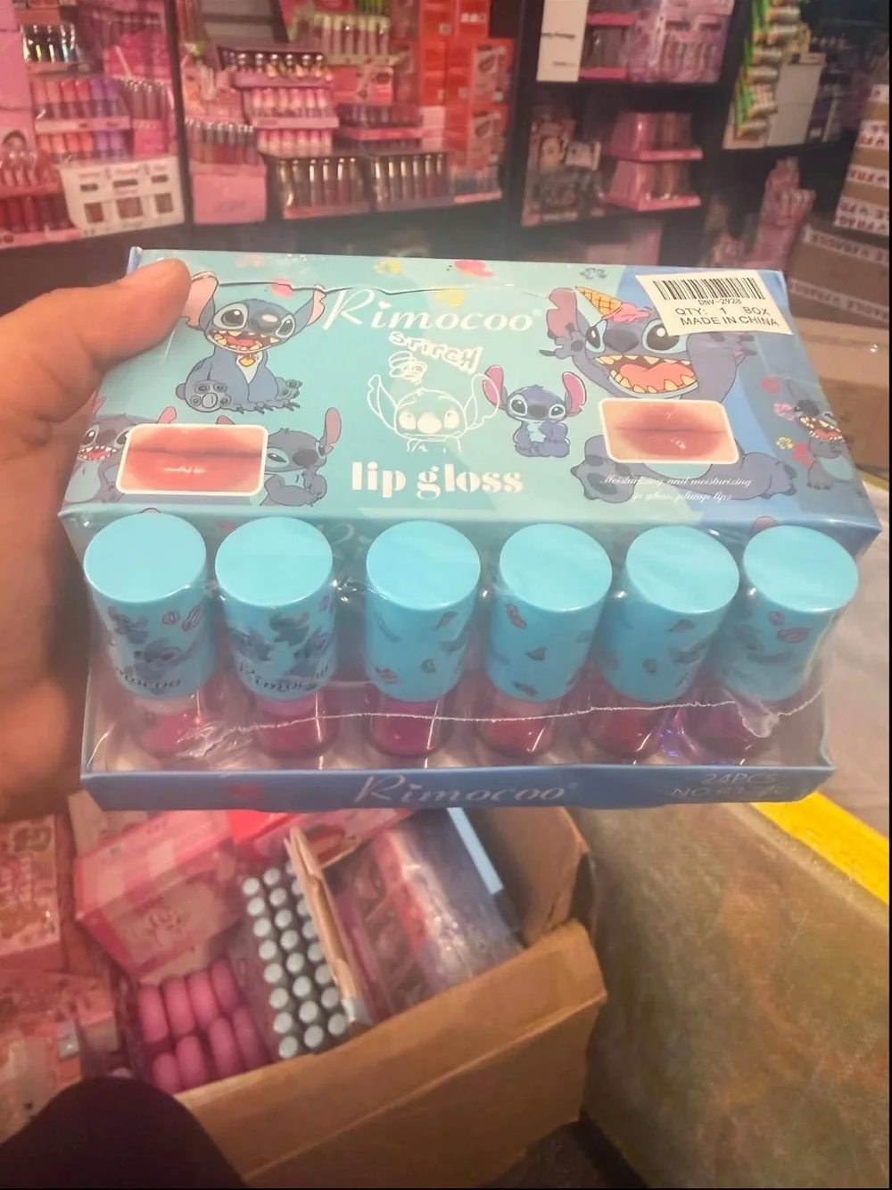 Rimocoo Lip Gloss Set - Blue Character Packaging